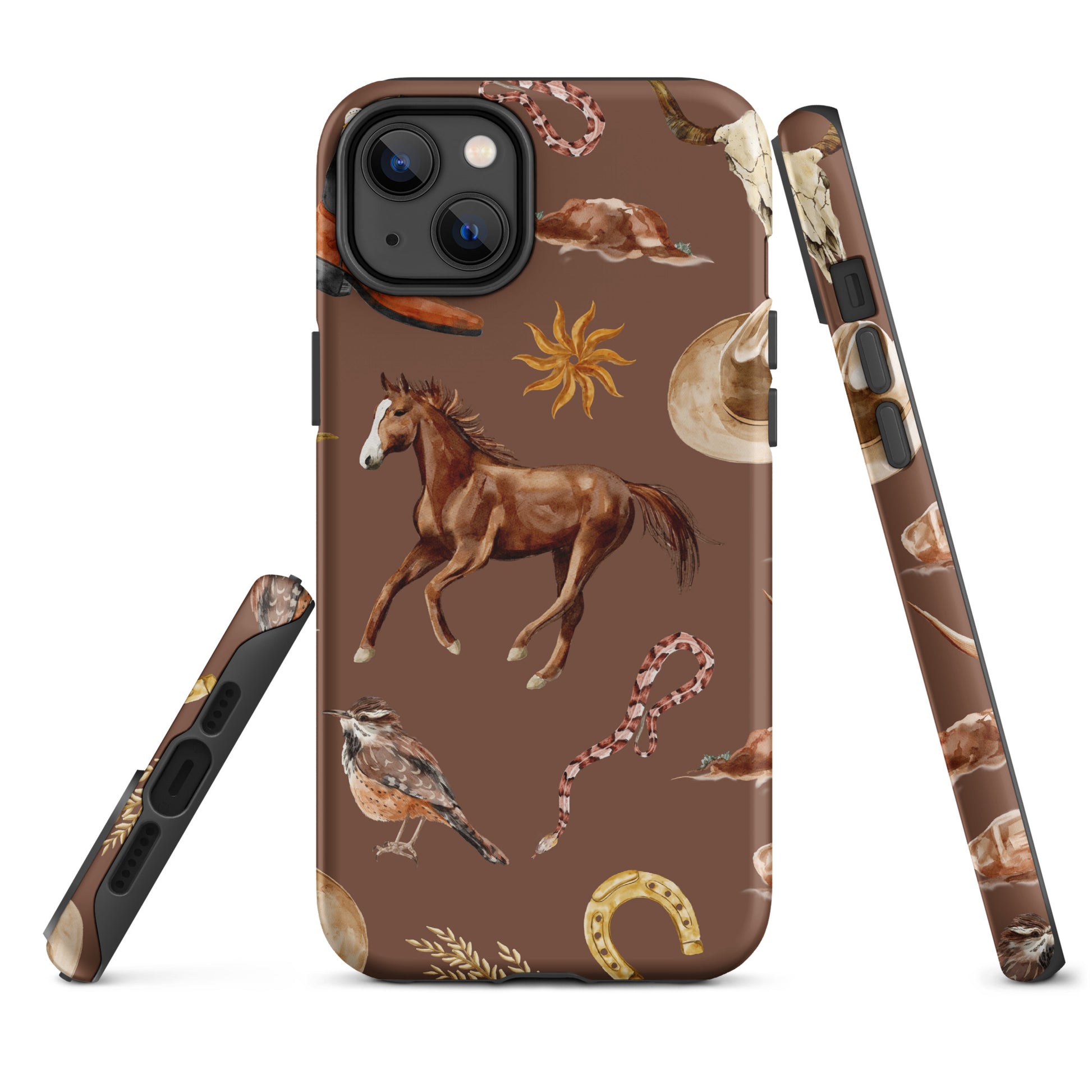 Run Wild Horses Dark Western Themed Tough Case for iPhone® CedarHill Country Market