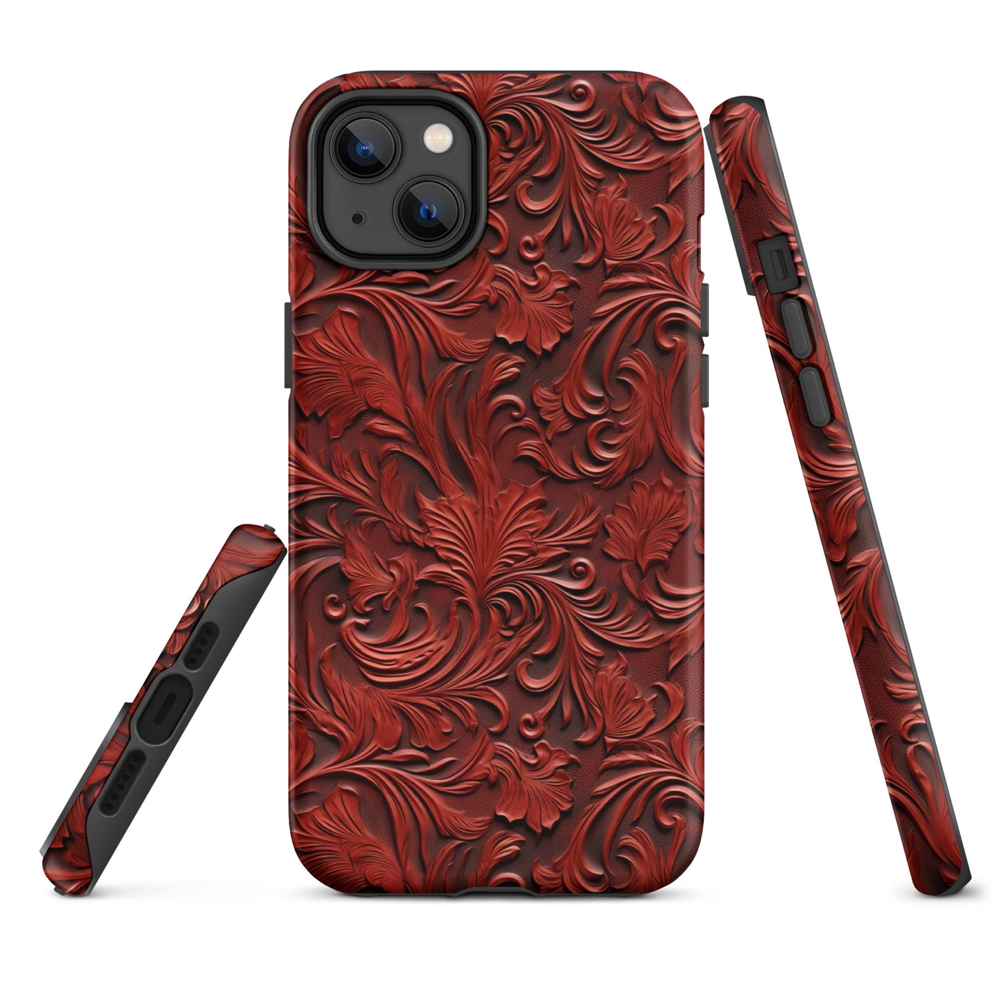 Western Tooled Leather Like Tough Case for iPhone® CedarHill Country Market