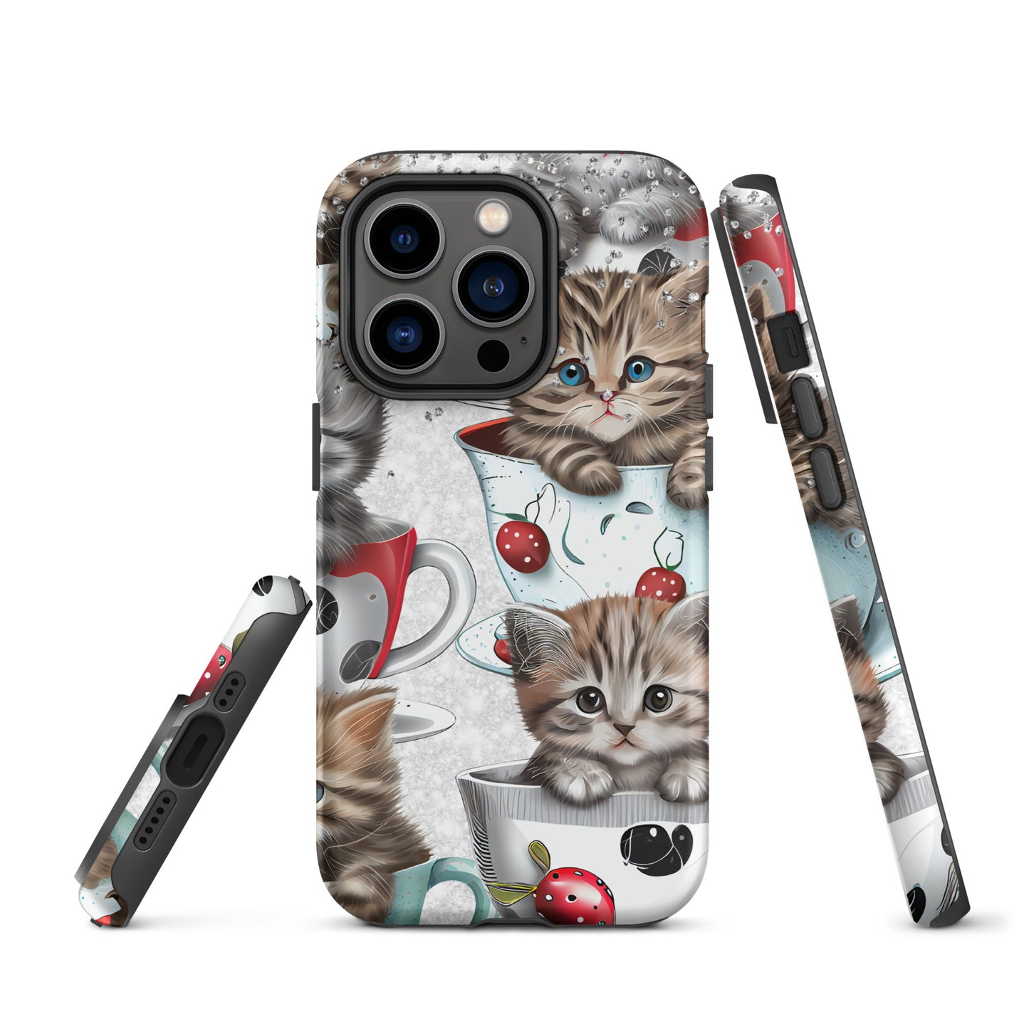 Kitty Cats and Strawberry Cups Tough Case for iPhone® CedarHill Country Market