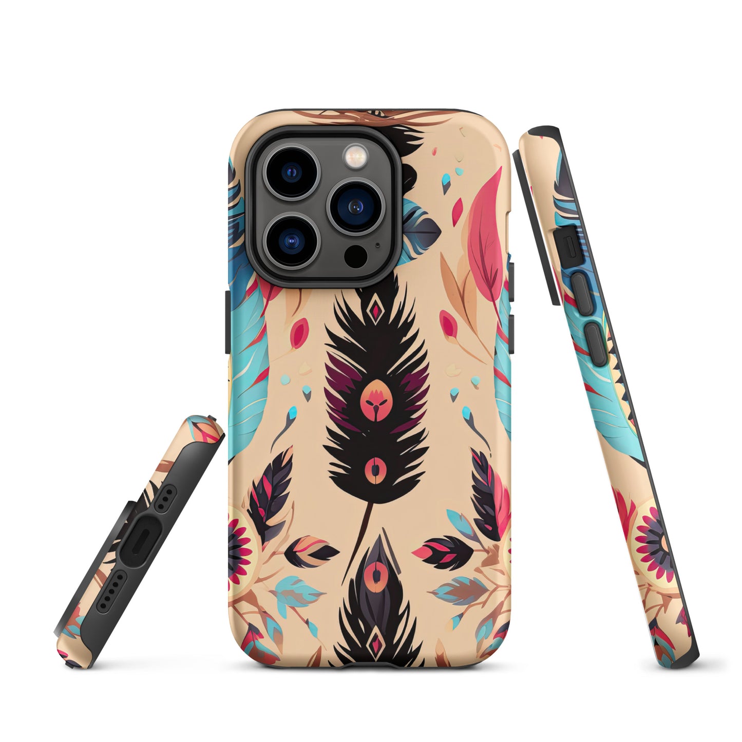 Feathers and Boho Themed Tough Case for iPhone® CedarHill Country Market