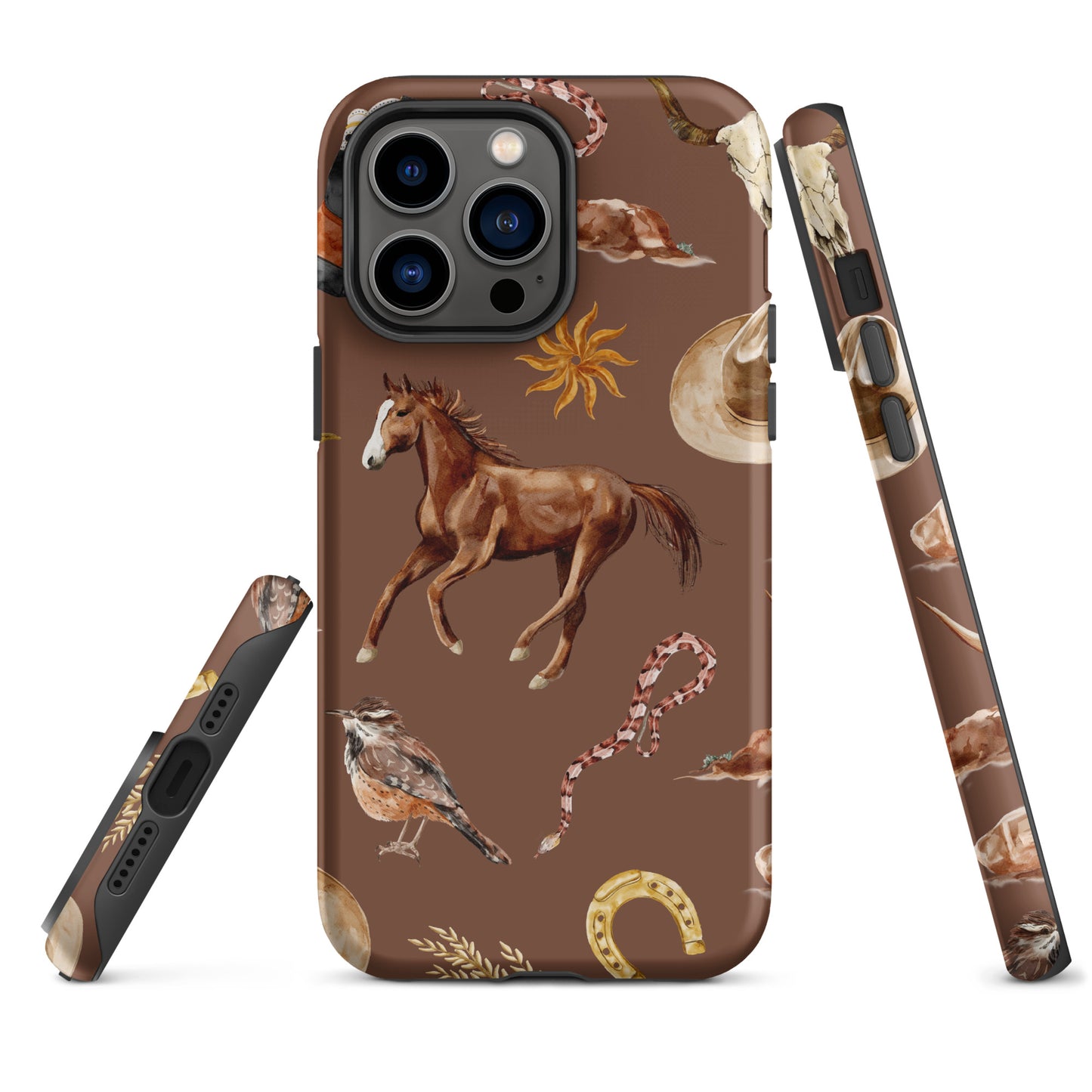 Run Wild Horses Dark Western Themed Tough Case for iPhone® CedarHill Country Market