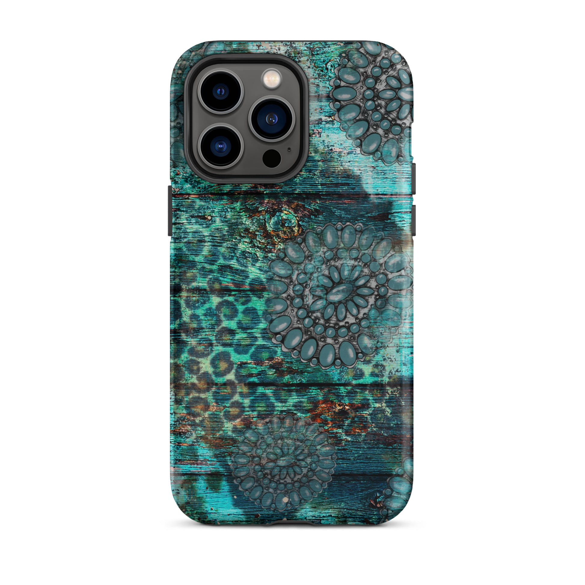 Conchos and Turquoise Western Themed Tough Case for iPhone® CedarHill Country Market
