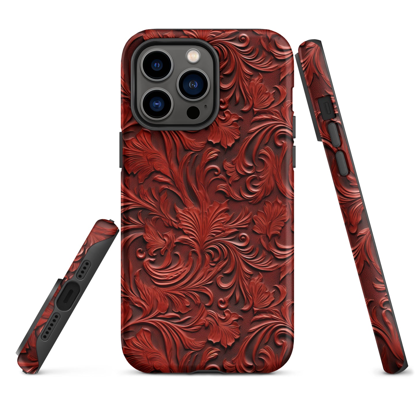 Western Tooled Leather Like Tough Case for iPhone® CedarHill Country Market