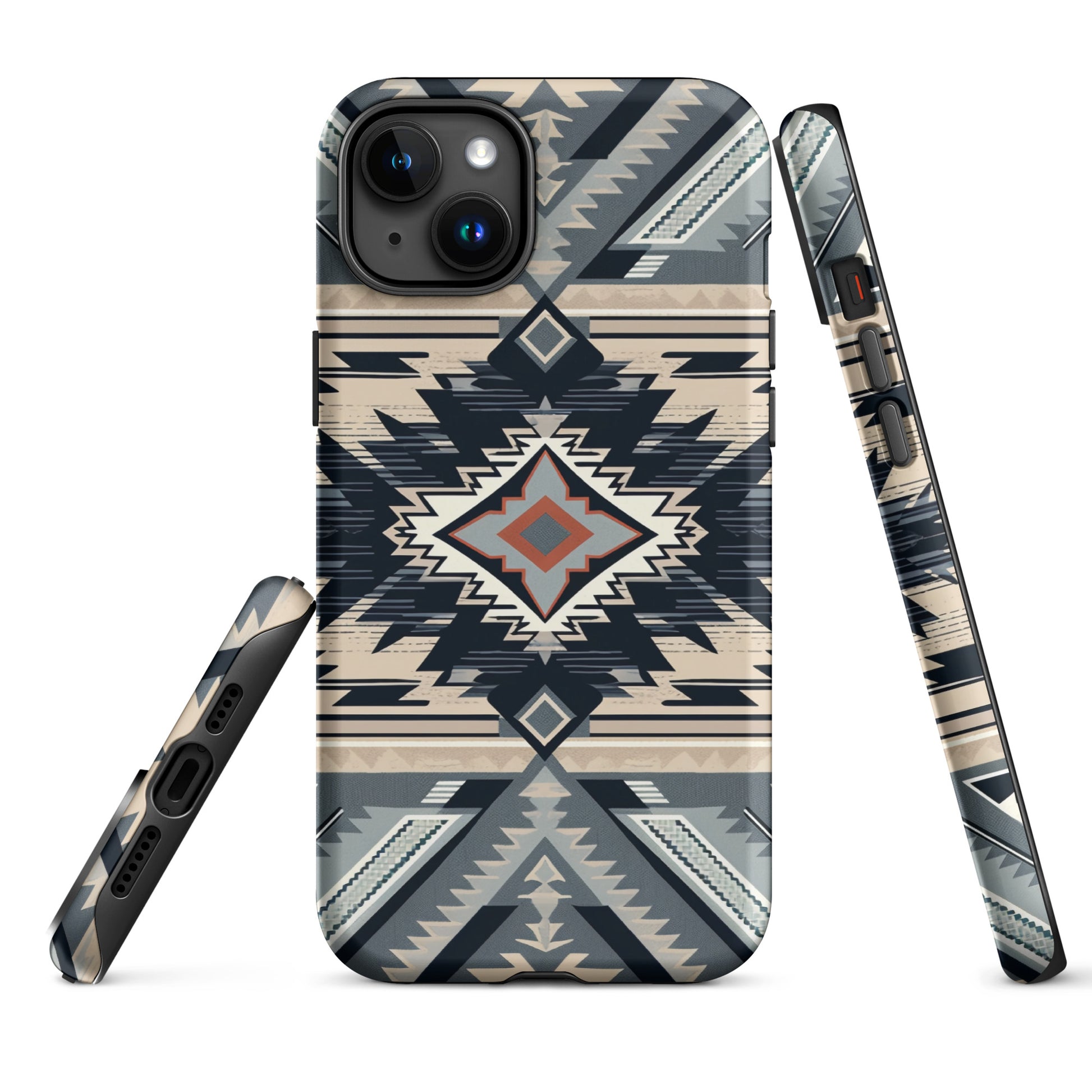 Aztec Navy and Tan Tough Case for iPhone® CedarHill Country Market