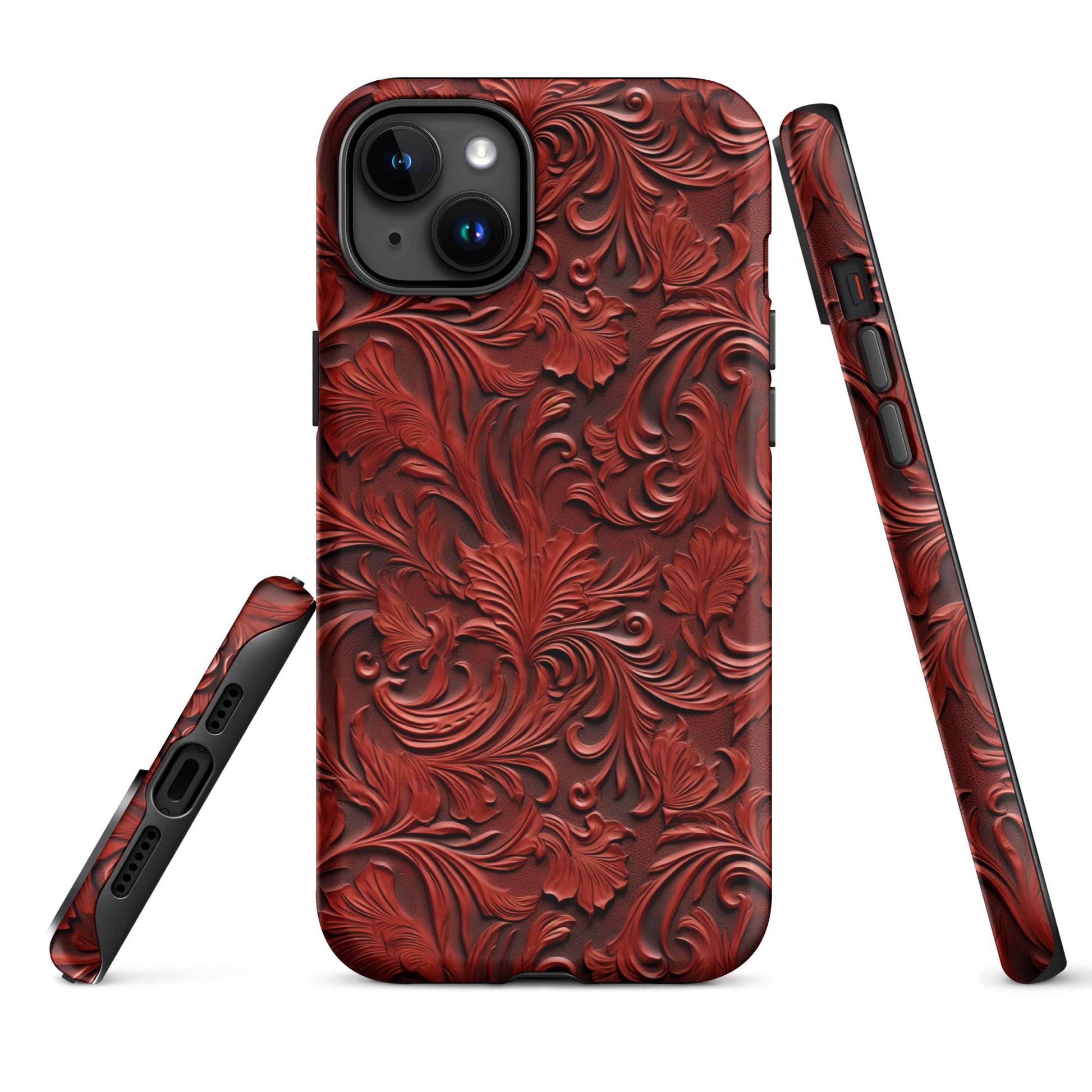 Western Tooled Leather Like Tough Case for iPhone® CedarHill Country Market