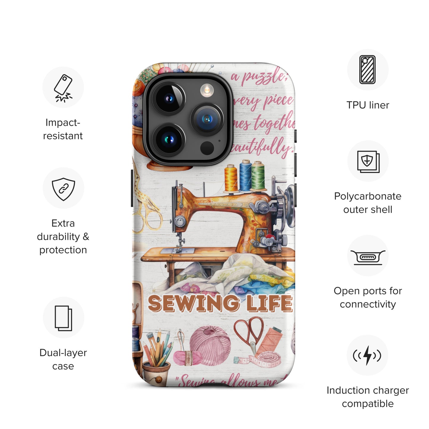 Sewing Life Themed Tough Case for iPhone® CedarHill Country Market