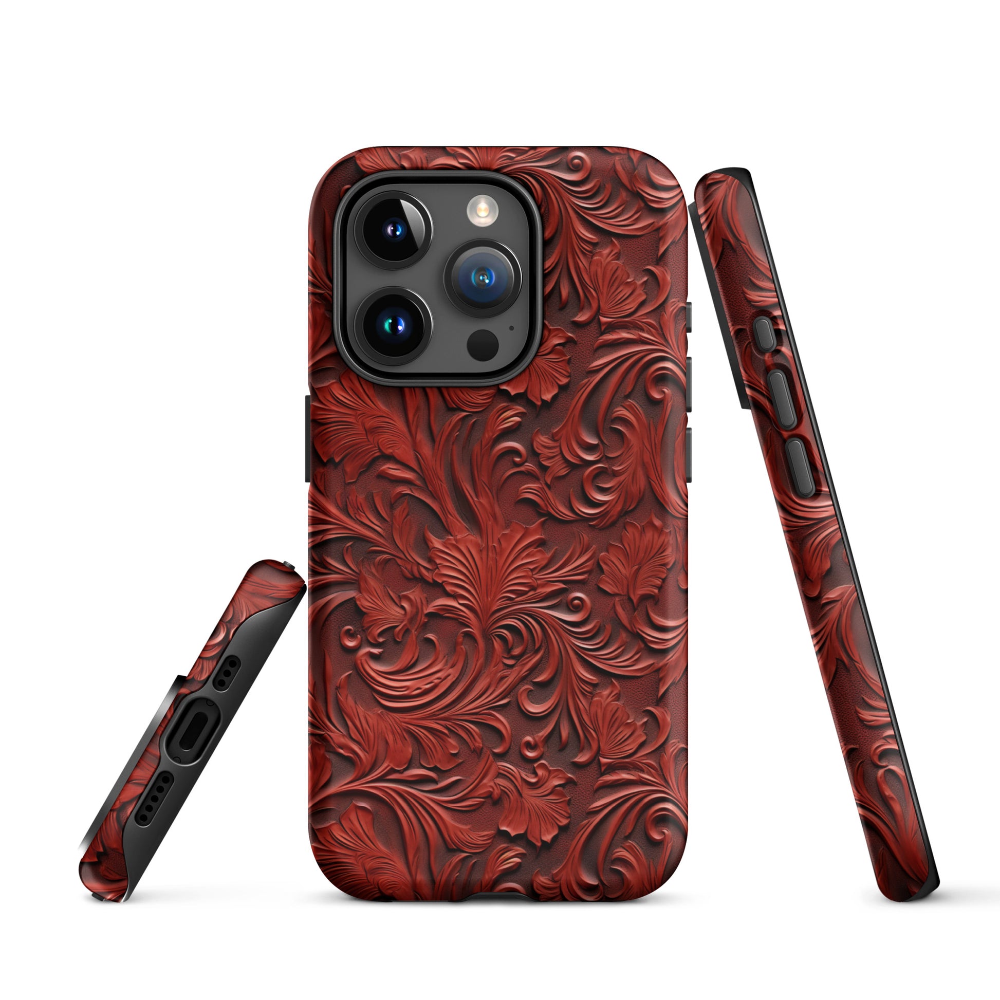 Western Tooled Leather Like Tough Case for iPhone® CedarHill Country Market