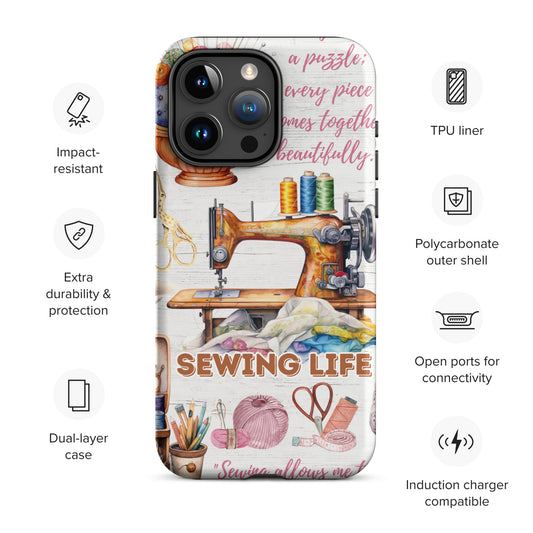 Sewing Life Themed Tough Case for iPhone® CedarHill Country Market