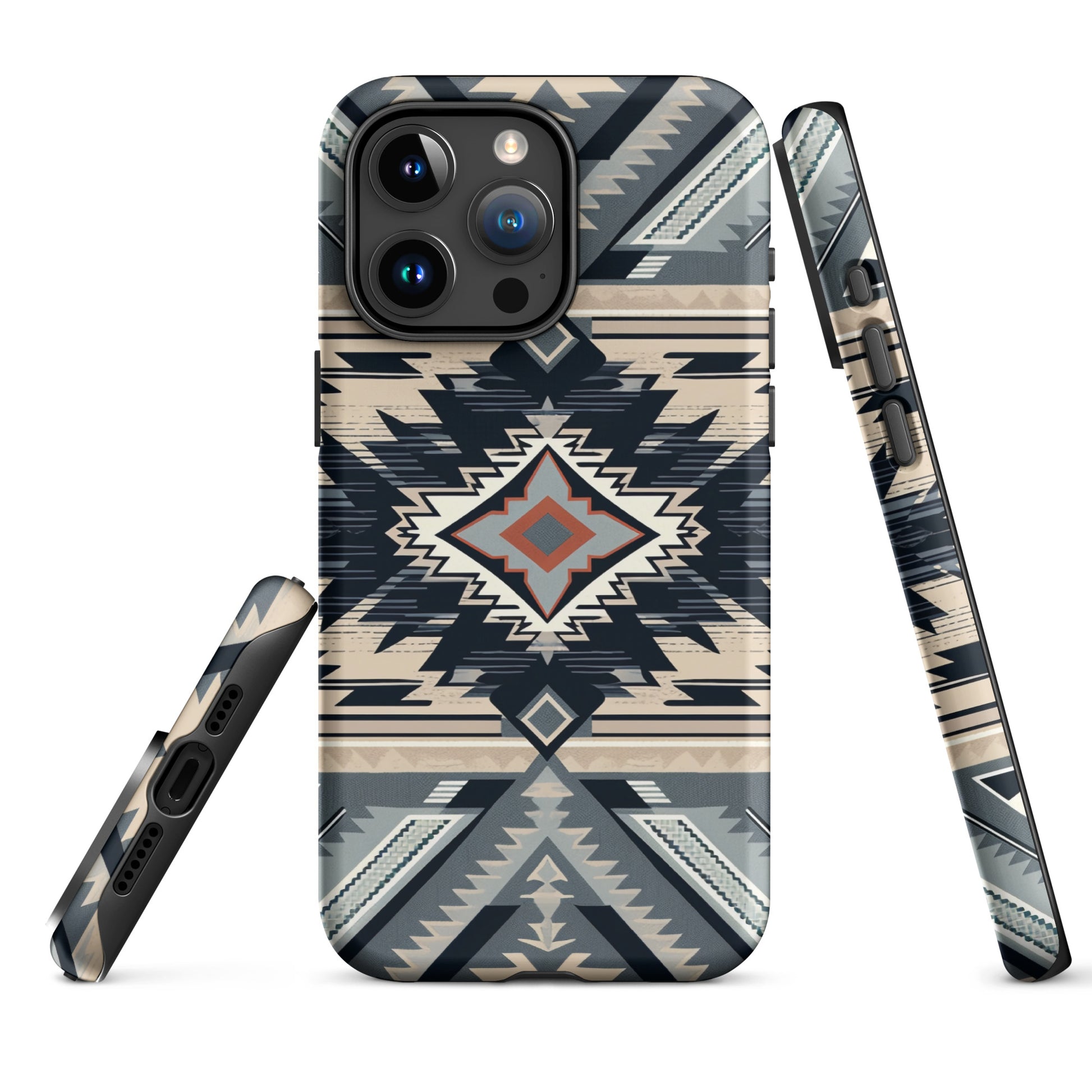 Aztec Navy and Tan Tough Case for iPhone® CedarHill Country Market