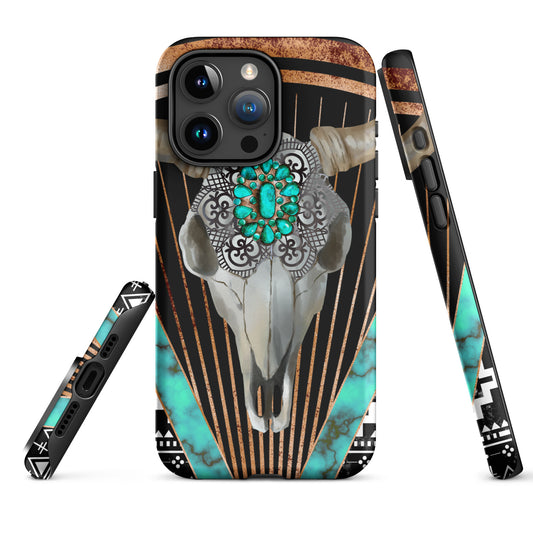 Bullhead and Conchos Western Themed Tough Case for iPhone®