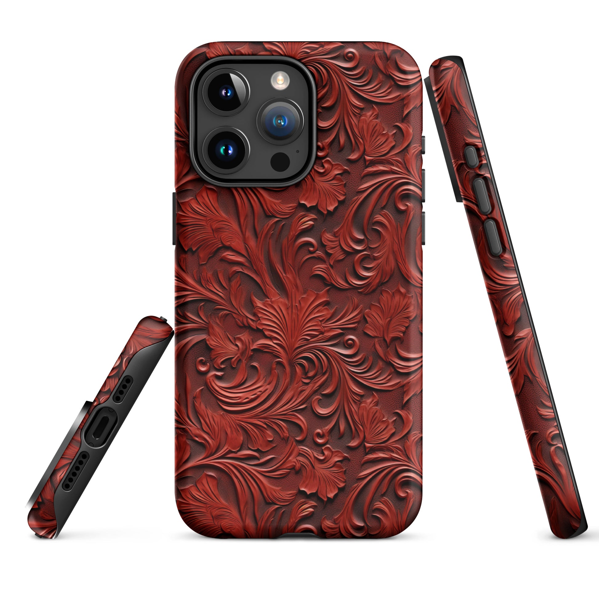 Western Tooled Leather Like Tough Case for iPhone® CedarHill Country Market