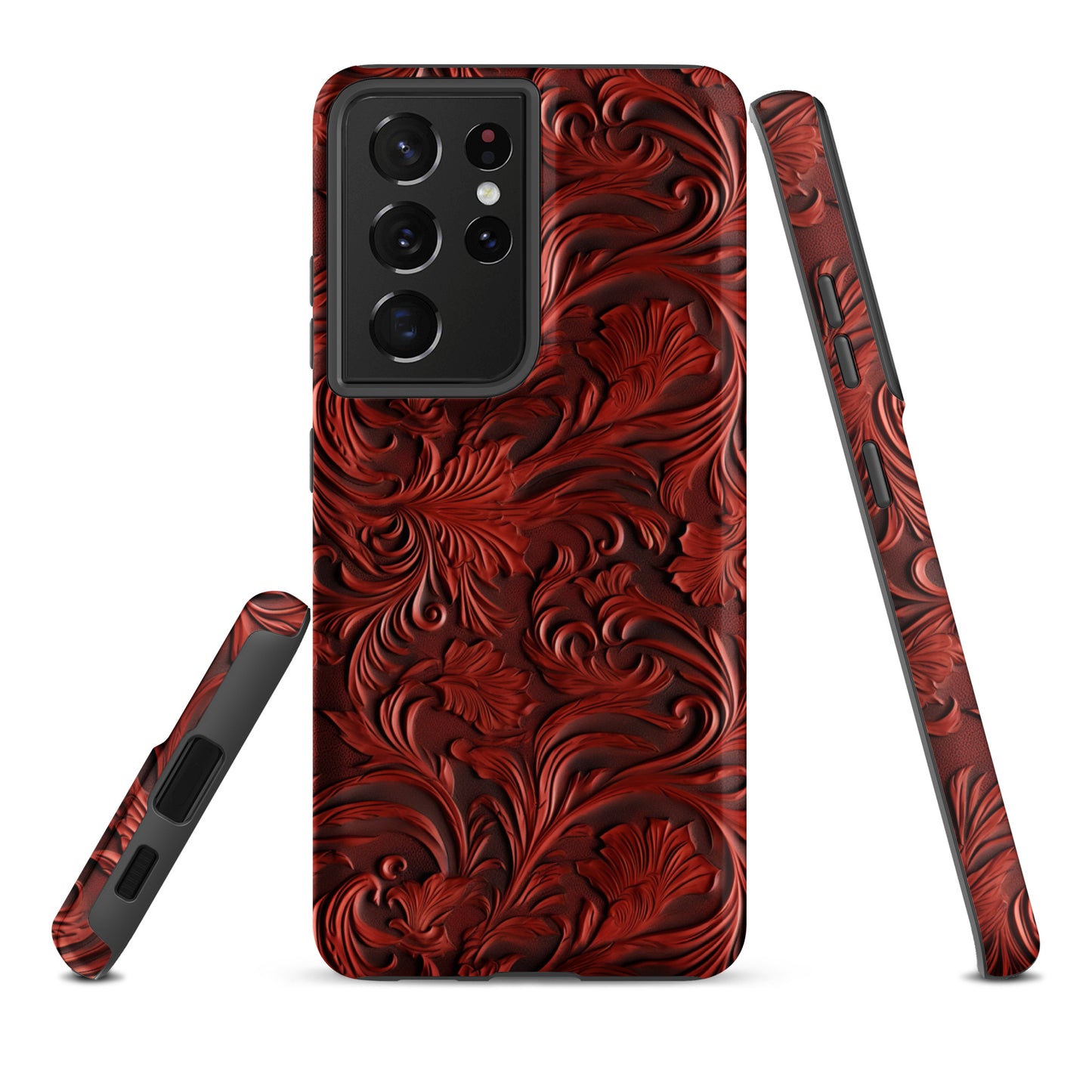 Western Tooled Leather Like Tough case for Samsung® CedarHill Country Market