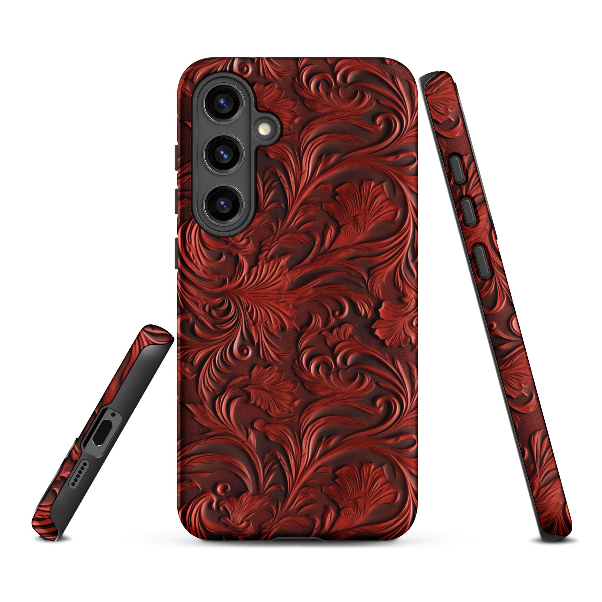 Western Tooled Leather Like Tough case for Samsung® CedarHill Country Market