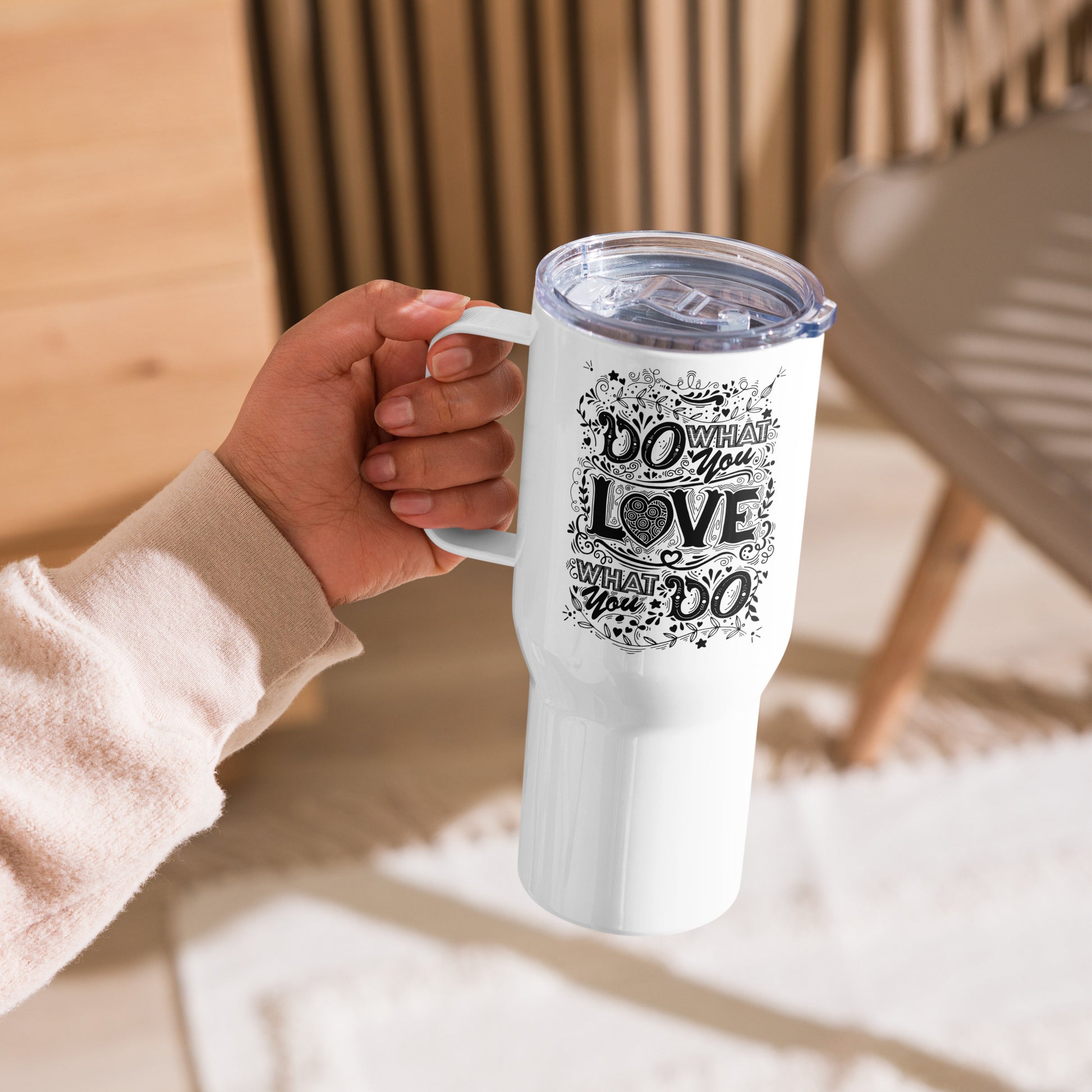Love what you do Travel mug with a handle CedarHill Country Market