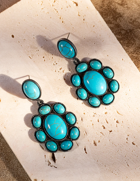 Rustic Couture's Bohemian Oval Concho Earring Cedar Hill Country Market