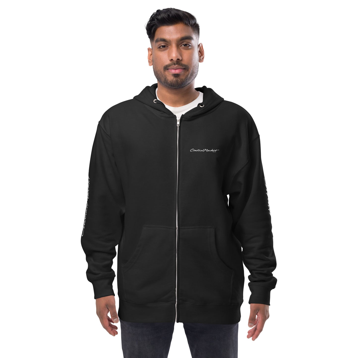 Central Market Unisex fleece zip up hoodie CedarHill Country Market