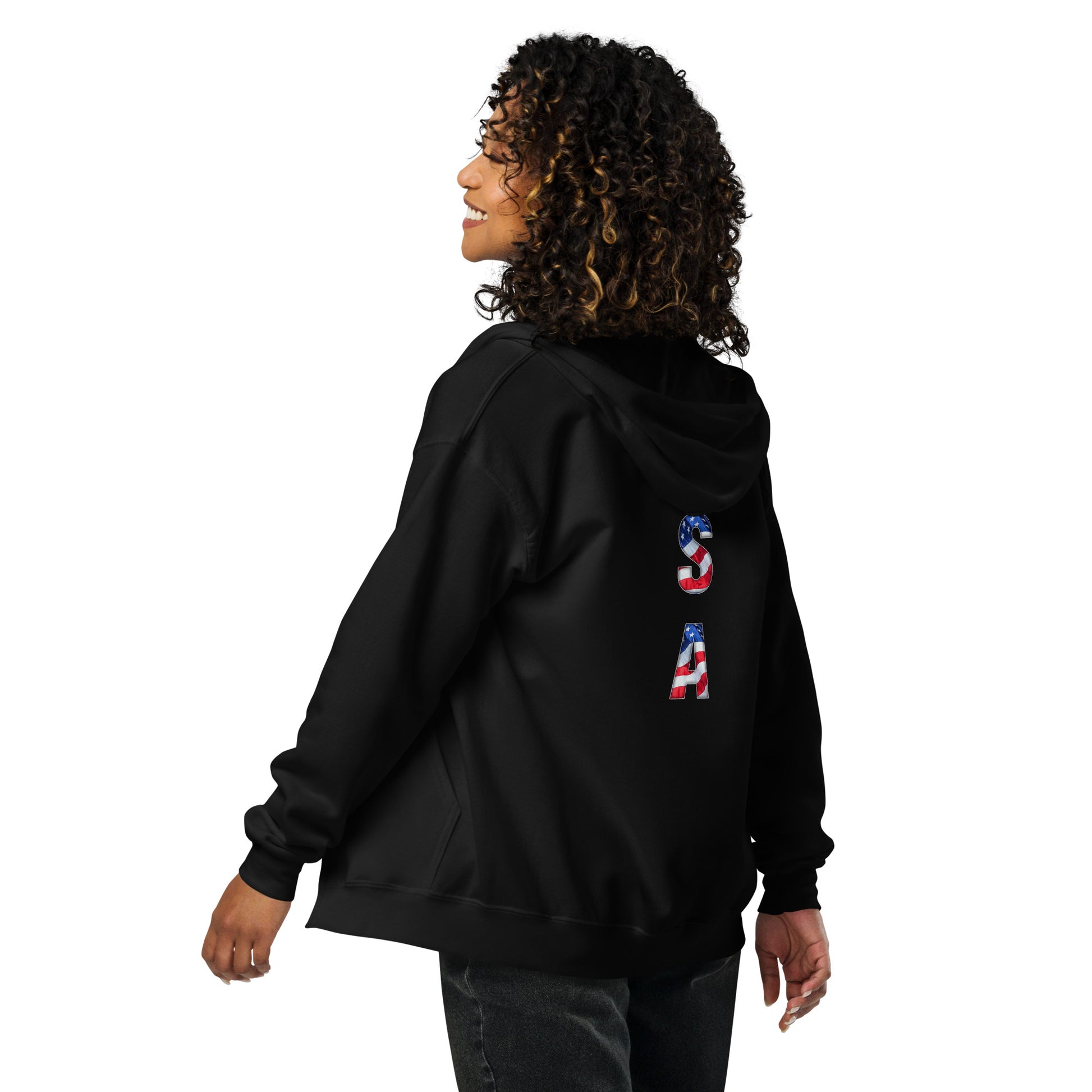 USA Themed Stars and Strips DTG Unisex heavy blend zip hoodie CedarHill Country Market