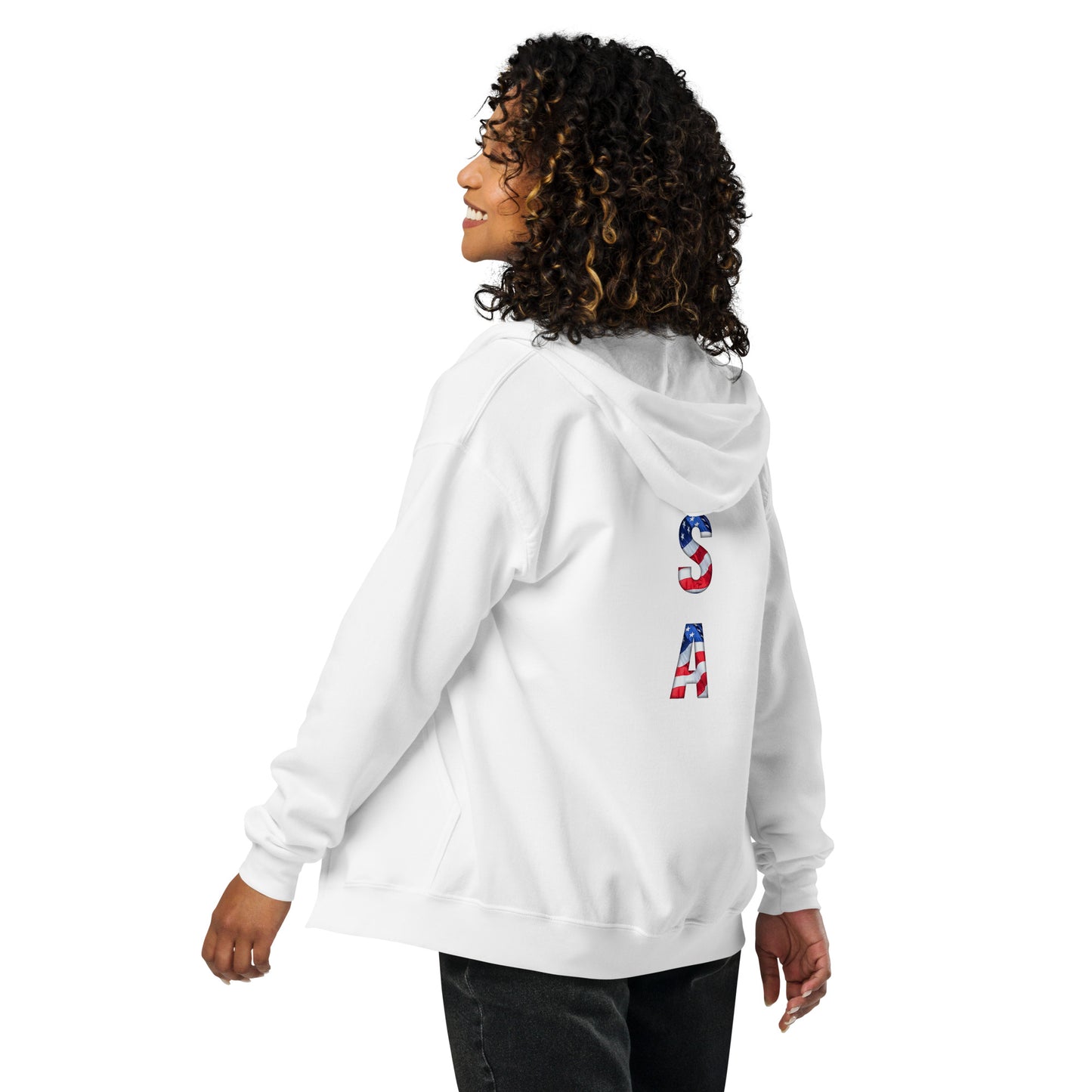 USA Themed Stars and Strips DTG Unisex heavy blend zip hoodie CedarHill Country Market