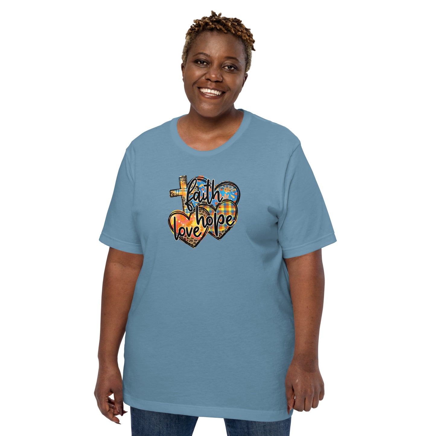 Faith, Hope & Love Unisex t-shirt CedarHill Country Market