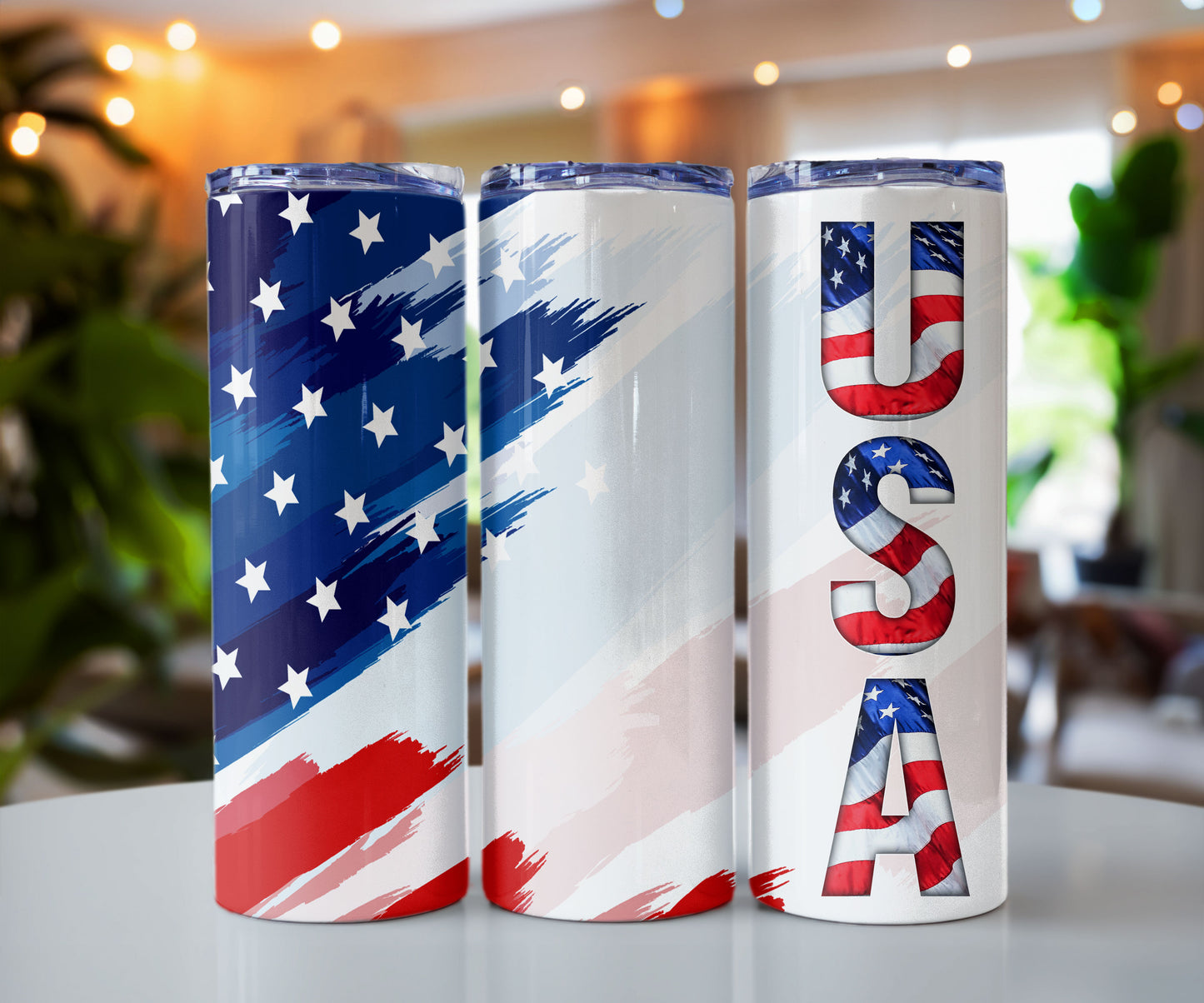 USA Patriotic Labor Day American Stainless steel tumbler CedarHill Country Market