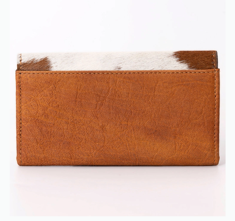 Wallet Hair-On Genuine Western Leather Women Handbag Wallet Cedar Hill Country Market