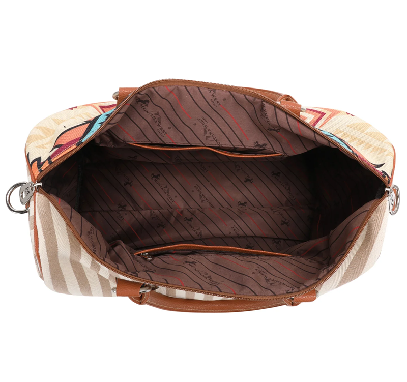 Montana West Aztec Canvas Weekender Bag |Handbag CedarHill Country Market