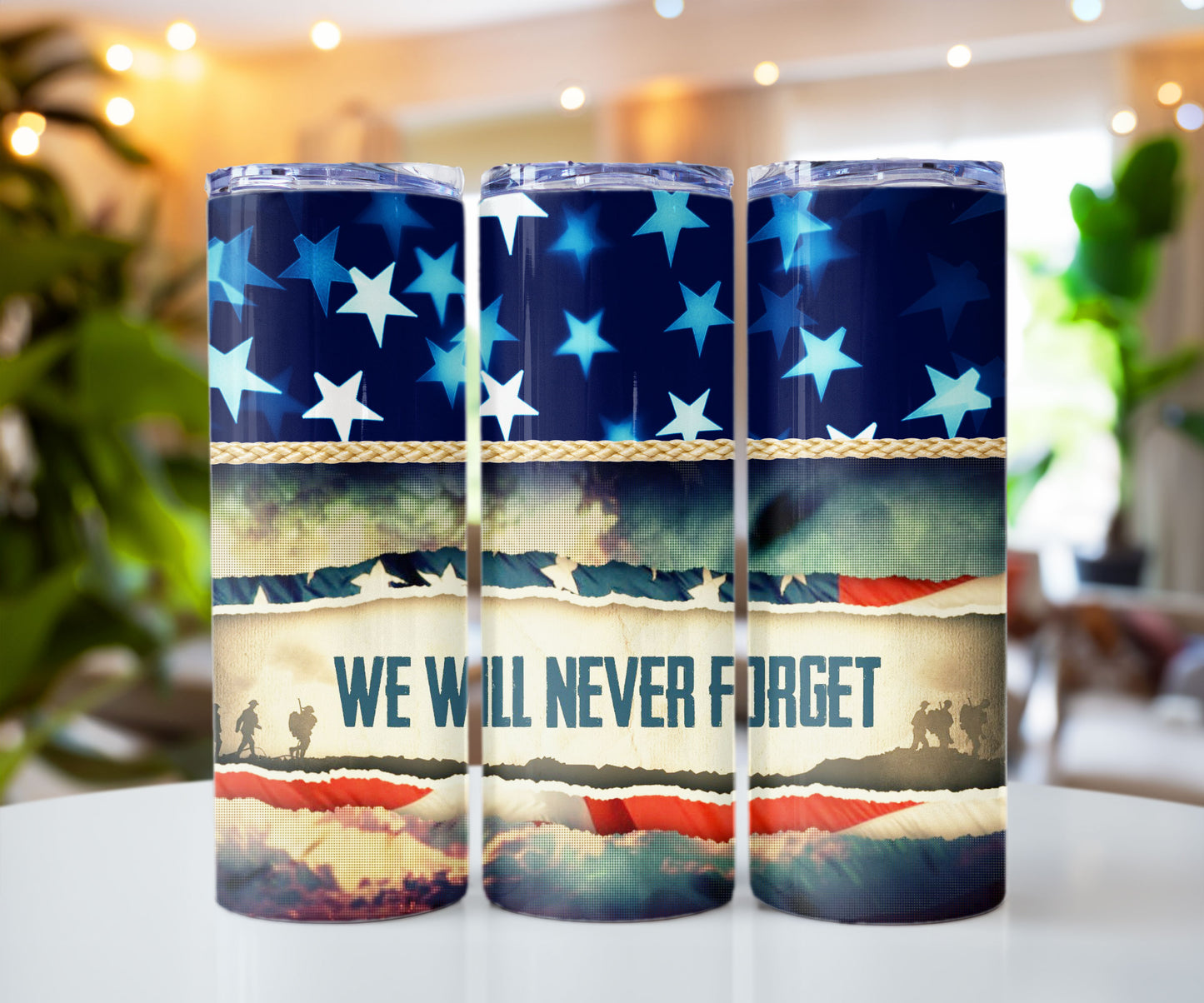 We will Never Forget our Veterans Stainless steel tumbler CedarHill Country Market