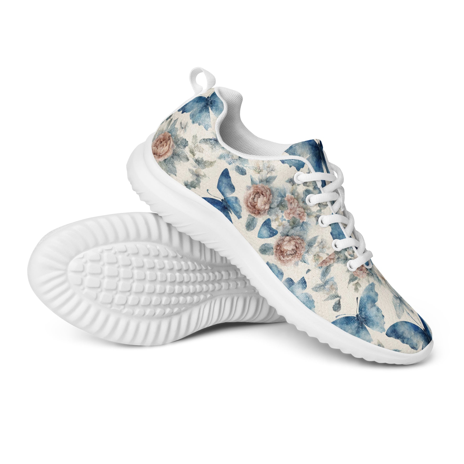 Blue Butterflies in Floral Women’s athletic shoes CedarHill Country Market