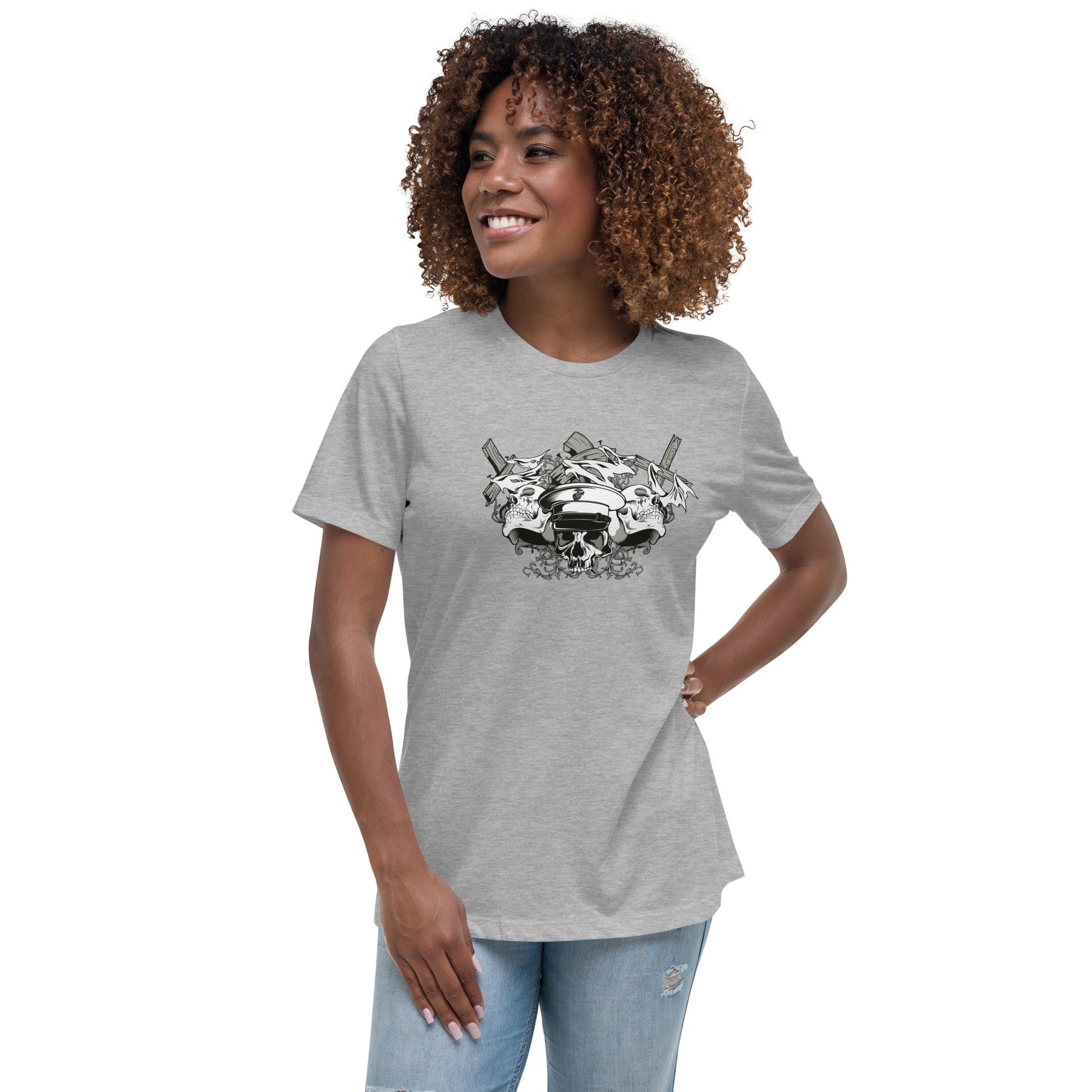Skull and Cross Marine Women's Relaxed T-Shirt CedarHill Country Market