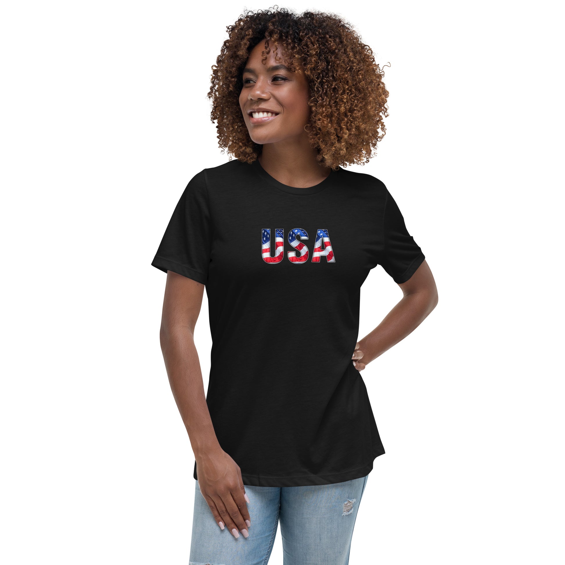 USA Themed DTG Printed Women's Relaxed T-Shirt CedarHill Country Market