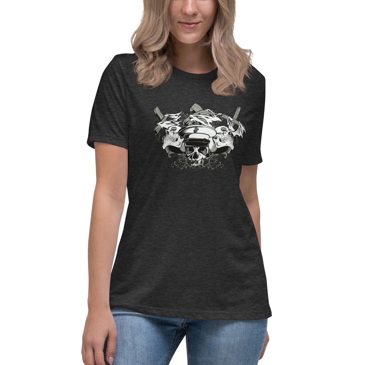 Skull and Cross Marine Women's Relaxed T-Shirt CedarHill Country Market