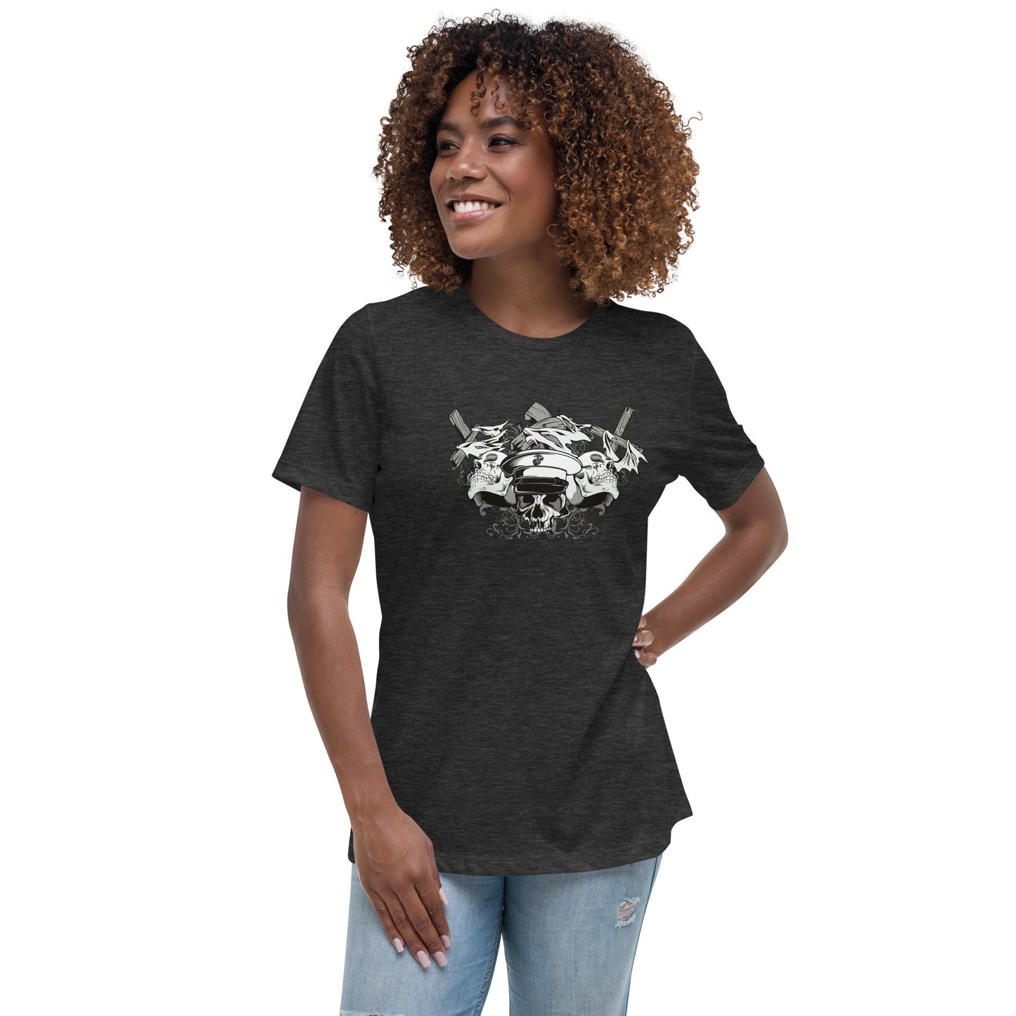 Skull and Cross Marine Women's Relaxed T-Shirt CedarHill Country Market