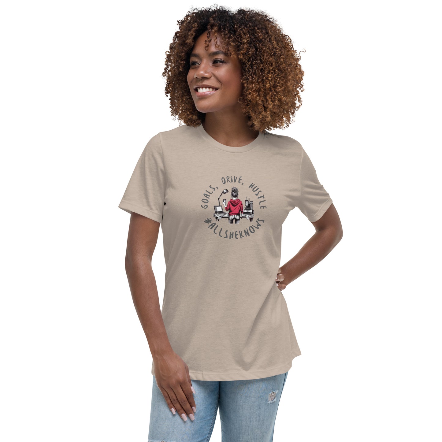 Goals Drive & Hustle Women's Relaxed T-Shirt CedarHill Country Market