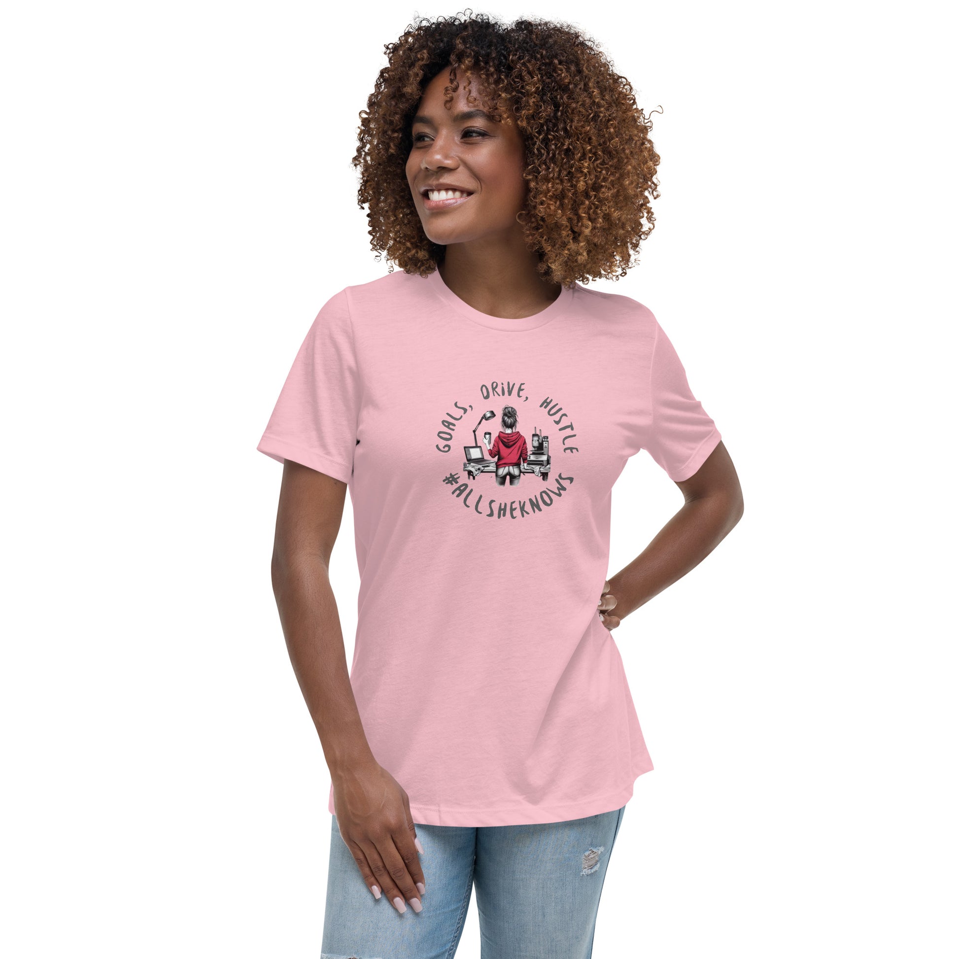 Goals Drive & Hustle Women's Relaxed T-Shirt CedarHill Country Market