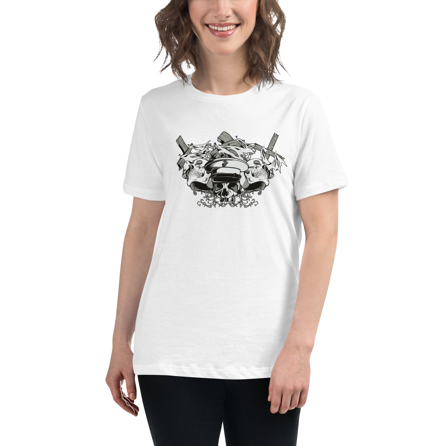 Skull and Cross Marine Women's Relaxed T-Shirt CedarHill Country Market