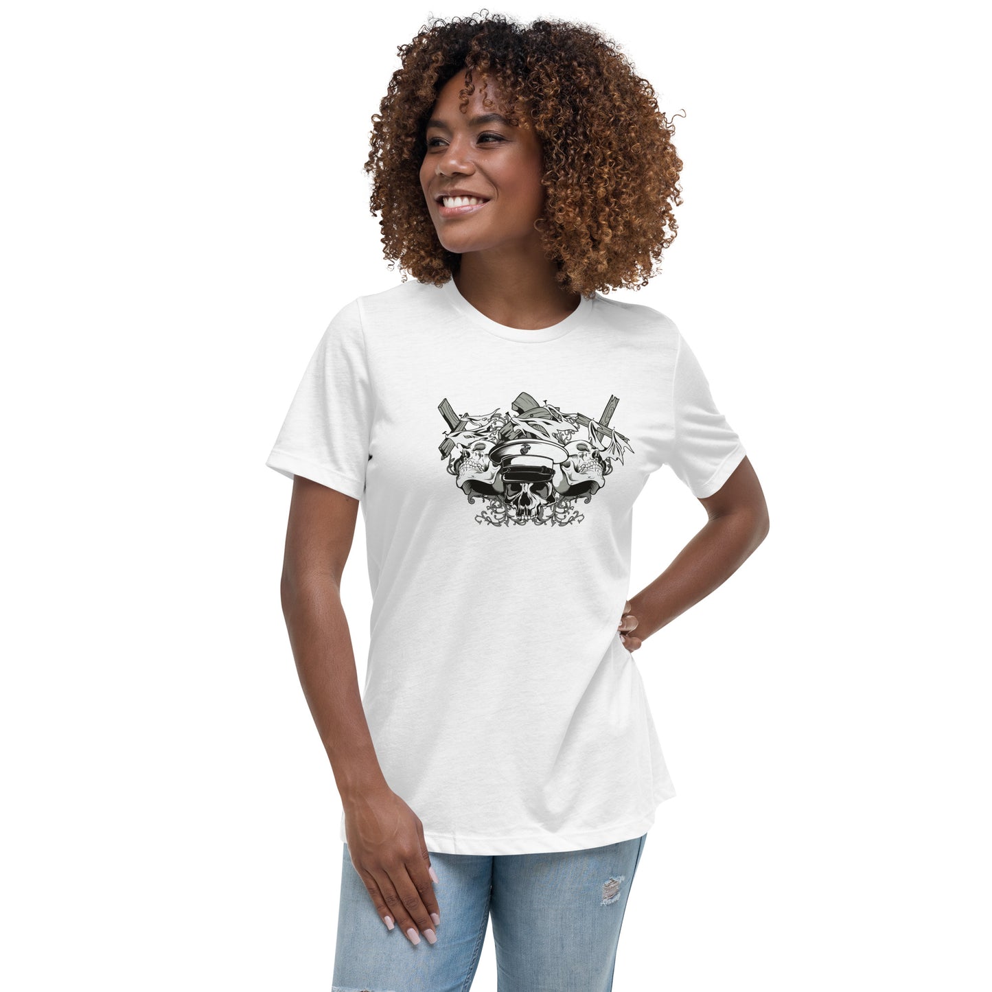 Skull and Cross Marine Women's Relaxed T-Shirt CedarHill Country Market