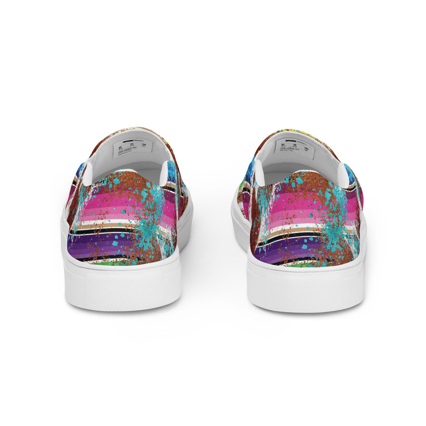 Pink Leopard Western Themed Women’s slip-on canvas shoes