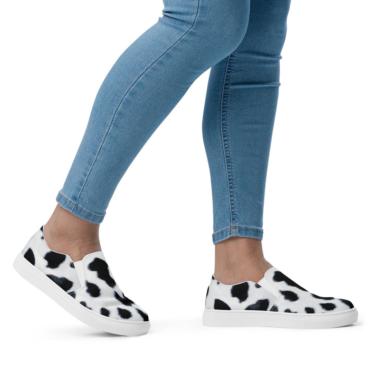 Cow Print Western Style Women’s slip-on canvas shoes
