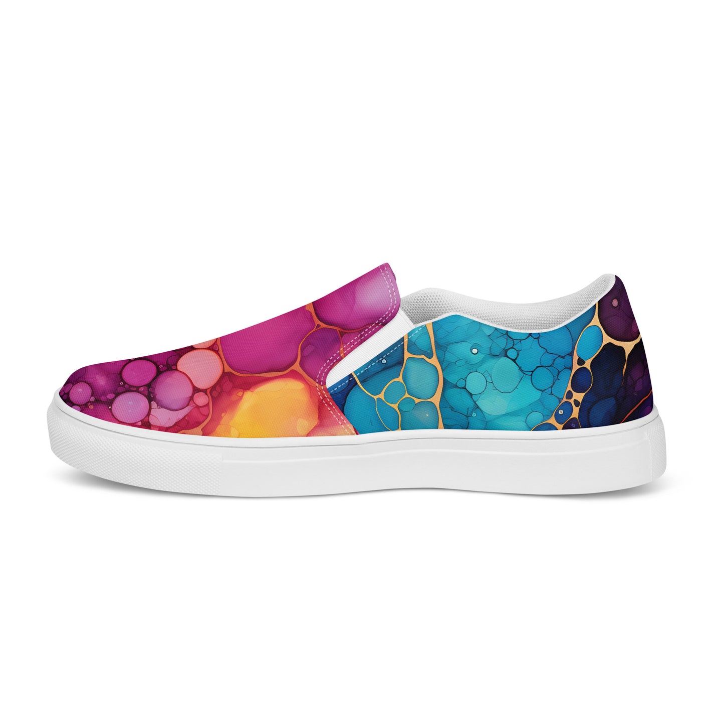 Alcohol Ink Explosion Women’s slip-on canvas shoes CedarHill Country Market