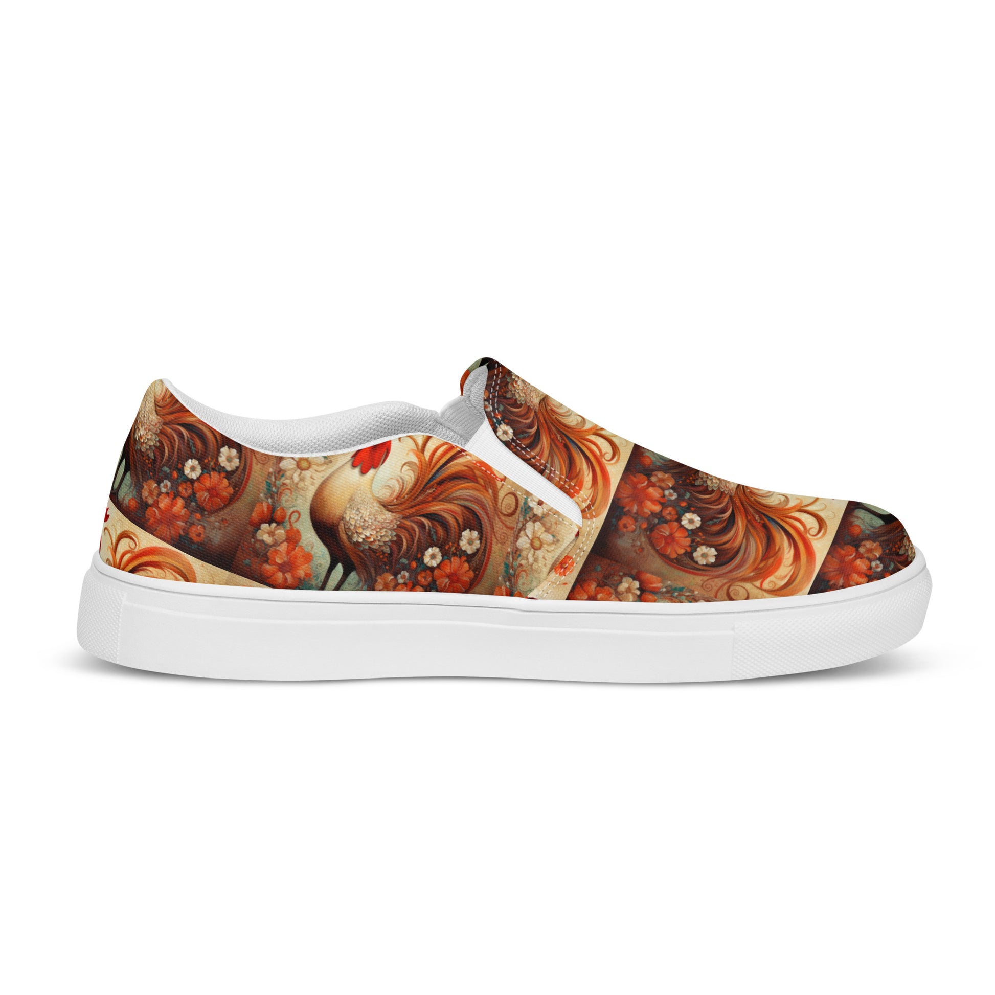 Retro Rooster Women’s slip-on canvas shoes CedarHill Country Market