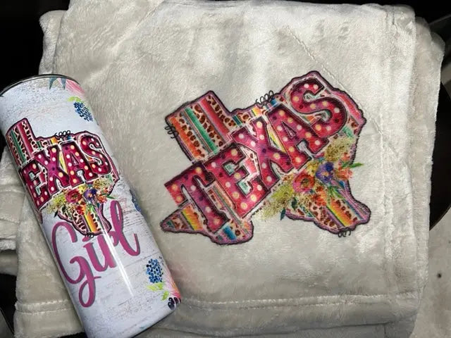 Texas Girl Tumbler and Blanket - Bundle Sale CedarHill Country Market