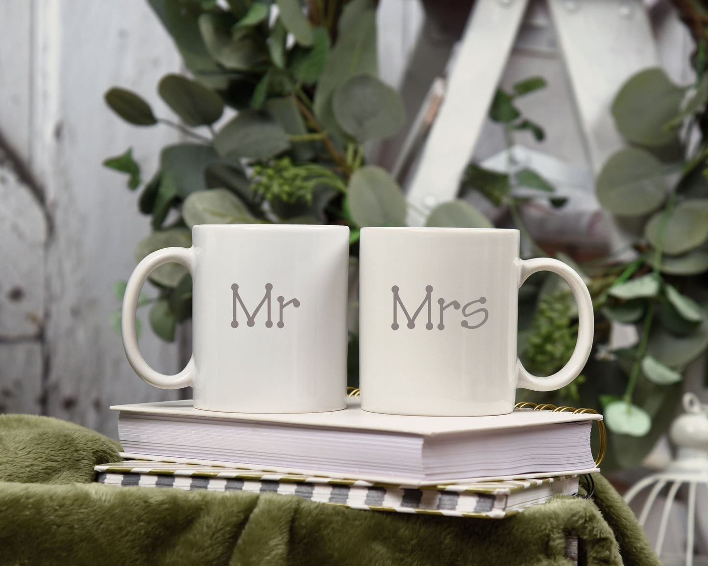 Mr & Mrs Coffee and Tea Mugs CedarHill Country Market