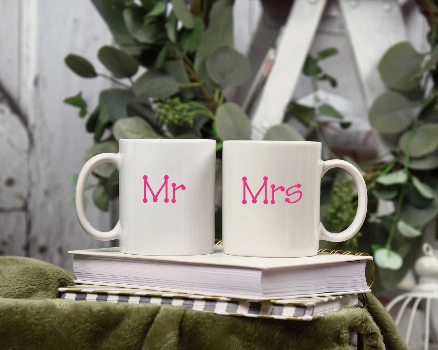 Mr & Mrs Coffee and Tea Mugs CedarHill Country Market